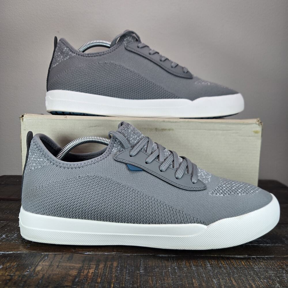 Vessi Weekend 1.5 Sneaker Mens Size 12 Waterproof Shoes Concrete Grey White